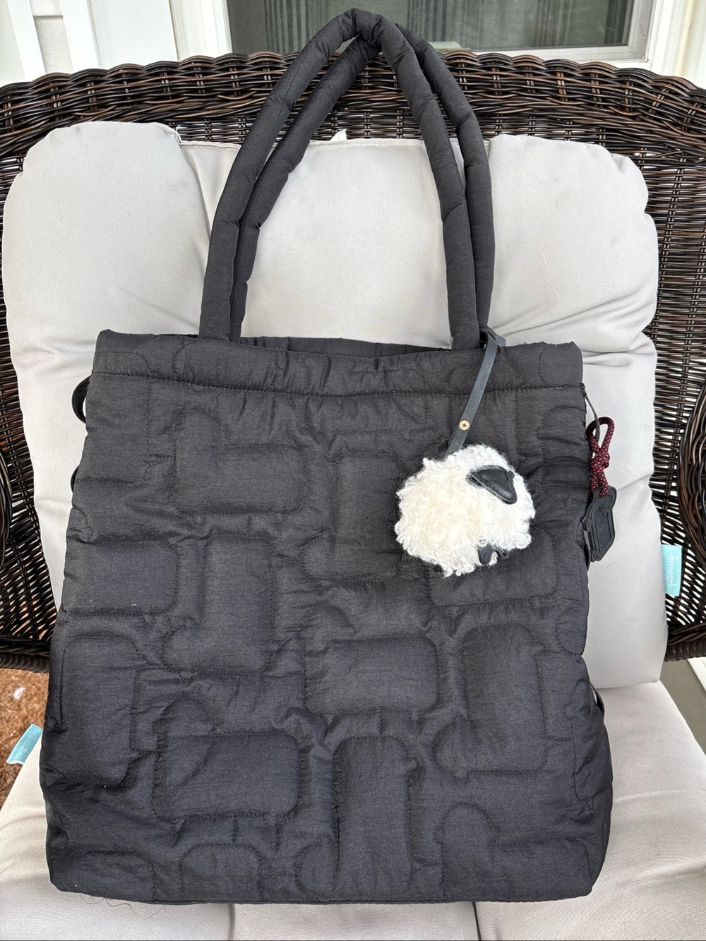 Woolrich x Target Quilted Sheep Tote Bag & Sheep Bag Charm New